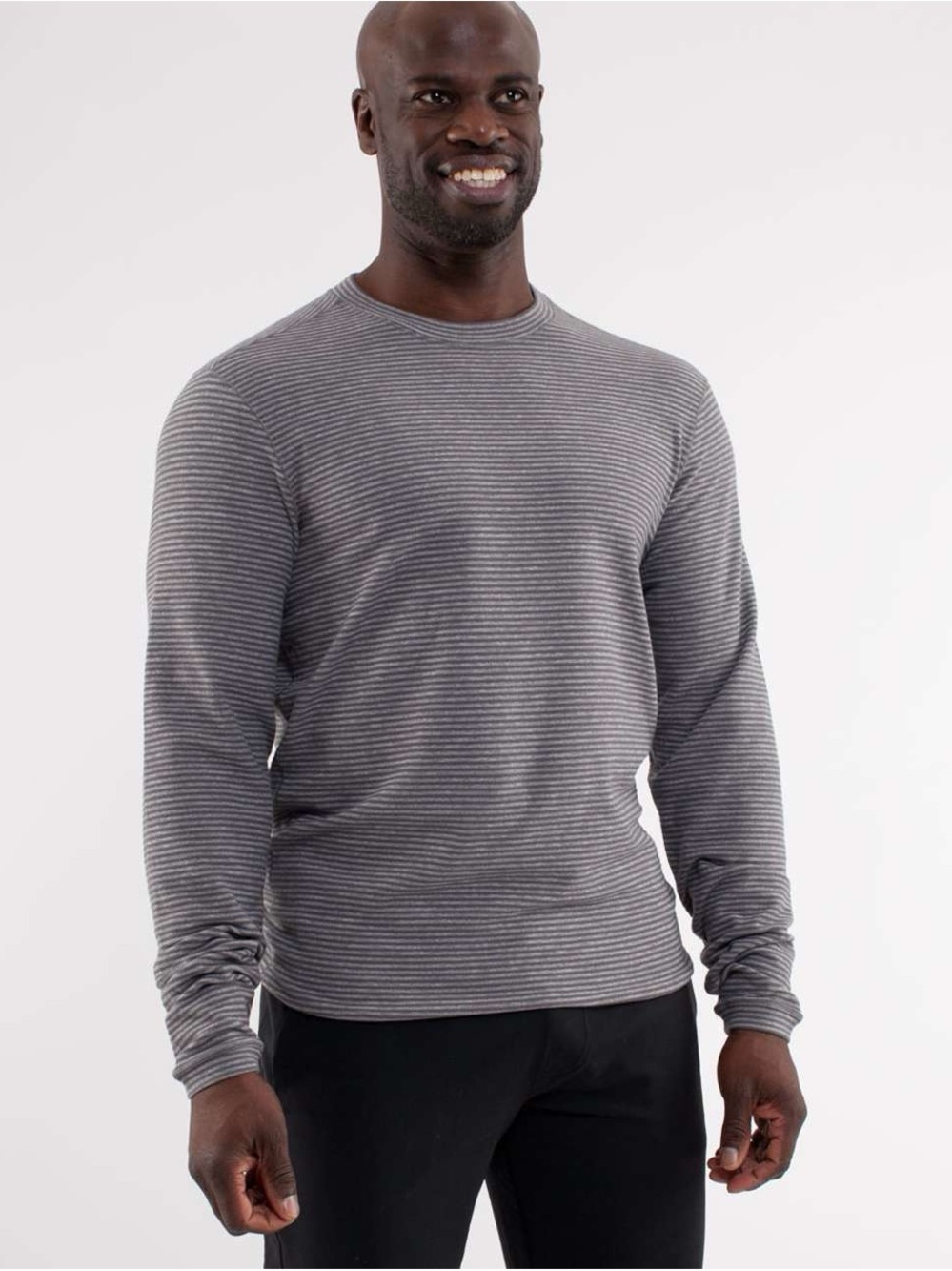 Lululemon Reverse Run Long Sleeve Shirt Dark Slate Gray Mens Sz. L/XL